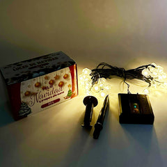 Luz lineal con diseño diamante y panel solar de 30 focos