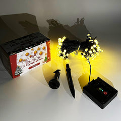 Luz lineal con diseño diamante y panel solar de 100 focos