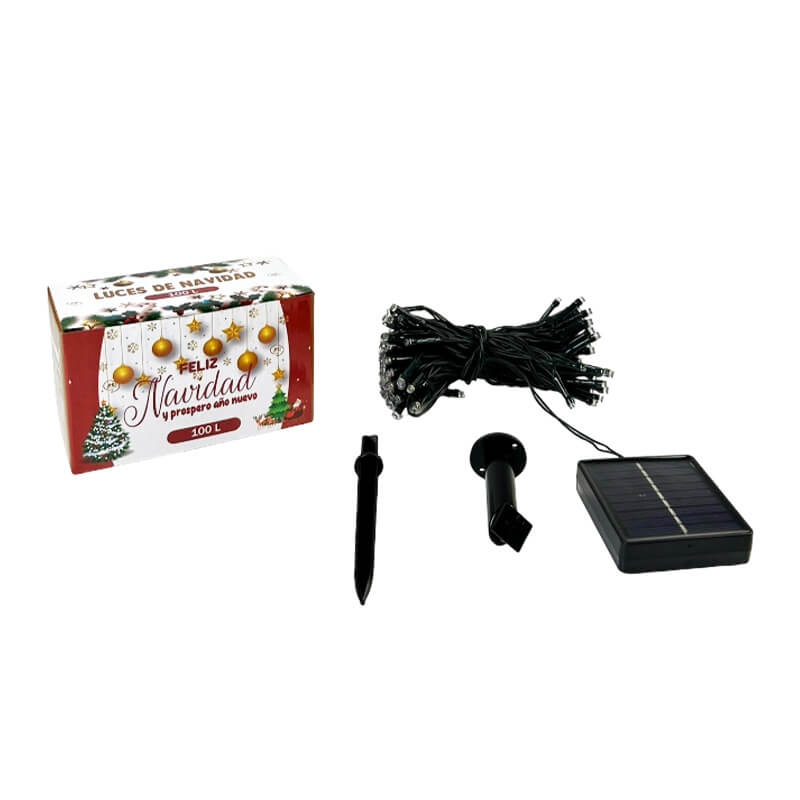 Luces lineales con panel solar 100 focos