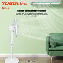 Ventilador 18 pulgadas recargable solar de carga móvil YOBOLIFE