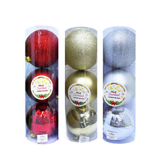 Bolas navideñas 15 cm x 3 pcs
